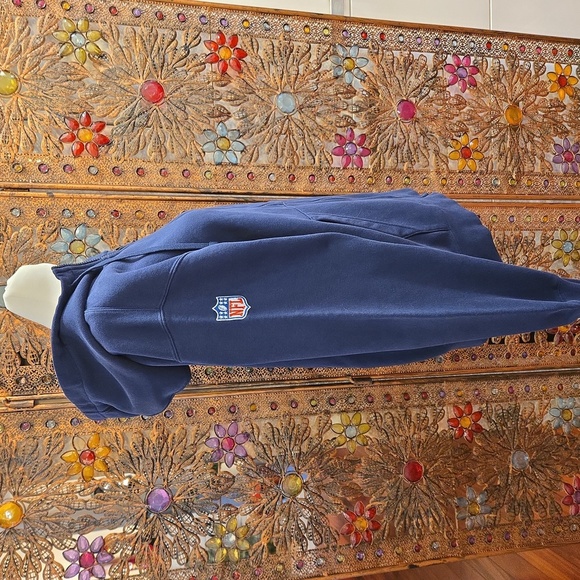Nike NFL Denver Broncos Embroidered Full Zip Hoodie Sweatshirt Navy Size Medium - Picture 6 of 12